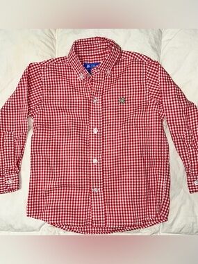 J Bailey red checked Roscoe shirt sz 2T EUC smoke free home